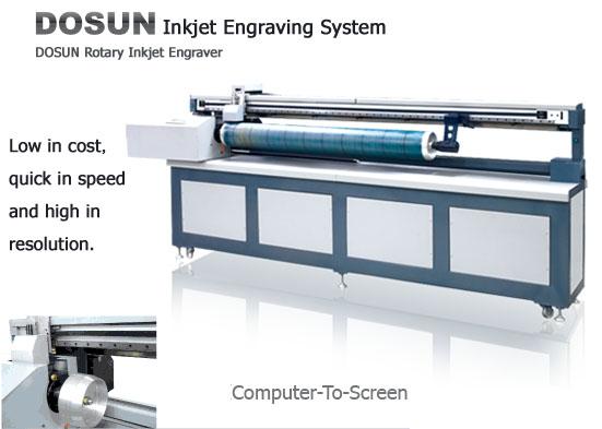 Sistema rotatorio dell'incisore dello schermo del getto di inchiostro, computer rotatorio di stampa per schermare la macchina per incidere 0